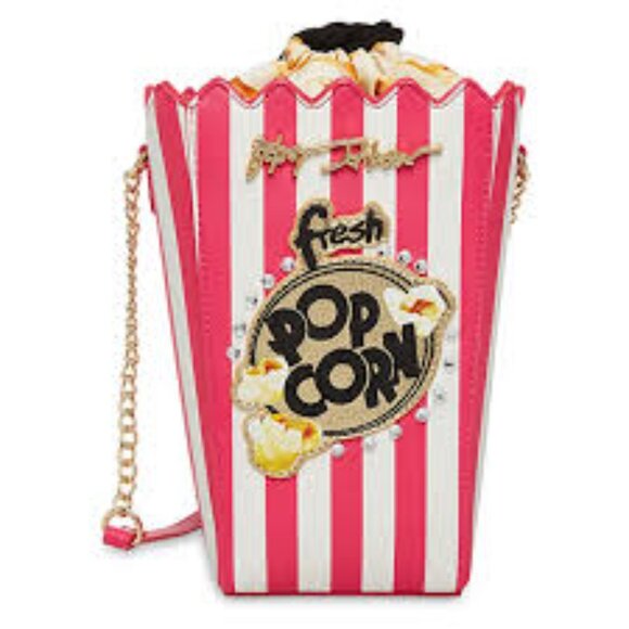 Betsey Johnson Popcorn Cross Body Purse - Tie Close Bet2 - Picture 1 of 9